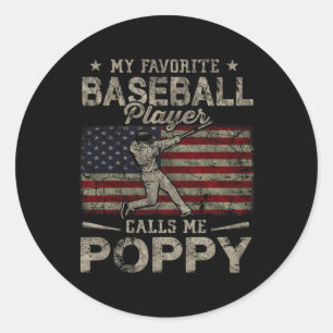 My Favourite Bysebyll Player Calls Me Poppy Father Classic Round Sticker