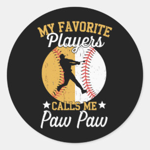 My Favourite Bysebyll Softbyll Players Call Me Paw Classic Round Sticker