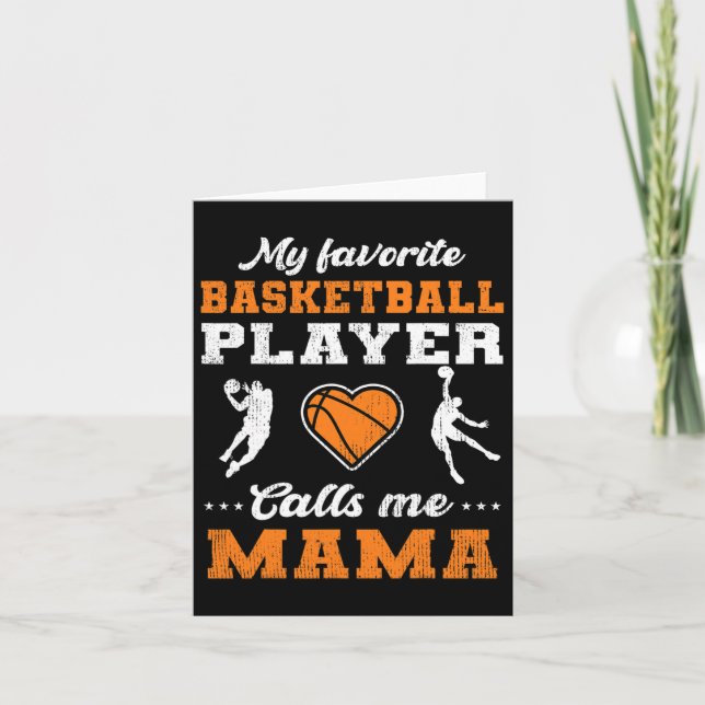 My Favourite Bysketbyll Player Calls Me Mama Mothe Card (Front)