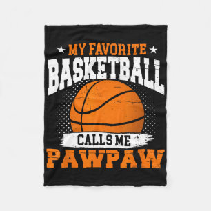 My Favourite Bysketbyll Player Calls Me Pawpaw Fat Fleece Blanket
