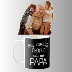 My Favourite Call Me Papa Photo Grandkids  Coffee Mug