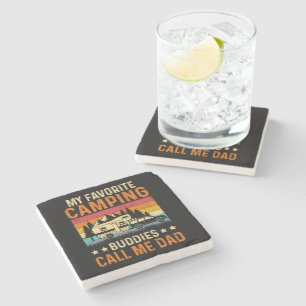 My Favourite Camping - Buddies Call Me Dad Stone Coaster