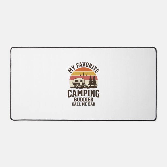 My Favourite Camping Buddies Call Me Dad Vector De Desk Mat (Front)