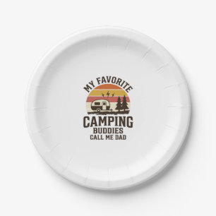 My Favourite Camping Buddies Call Me Dad Vector De Paper Plate