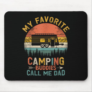 My Favourite Camping Buddies Call Me Dad Vintage C Mouse Pad