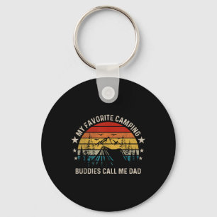 My Favourite Camping Buddies Call Me Dad Vintage F Key Ring