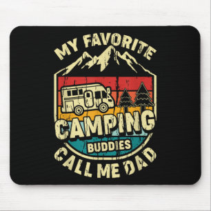My Favourite Camping Buddies Call Me Dad Vintage F Mouse Pad