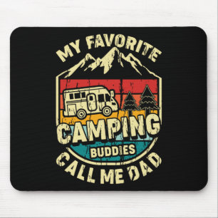 My Favourite Camping Buddies Call Me Dad Vintage F Mouse Pad