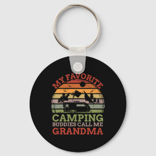My Favourite Camping Buddies Call Me Grandma Fathe Key Ring