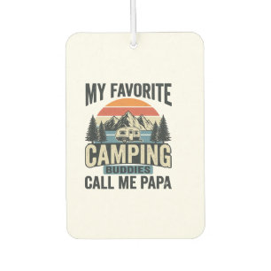 My Favourite Camping Buddies Call Me Papa Shirt_1 Car Air Freshener