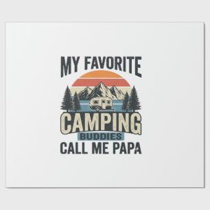 My Favourite Camping Buddies Call Me Papa Shirt_1 Wrapping Paper