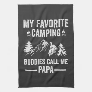 My Favourite Camping - Buddies Call Me Papa Tea Towel