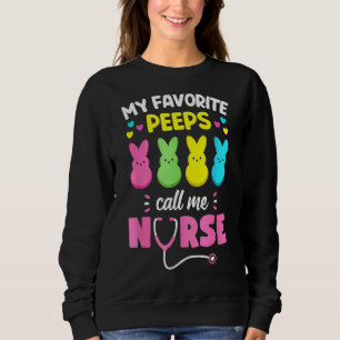 My Favourite Candy Call Me Nurse Easter Bunny Egg Sweatshirt