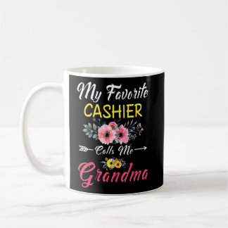 My Favourite Cashier Calls Me Grandma Flowers Moth Coffee Mug