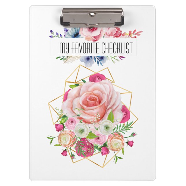 My favourite checklist clipboard (Front)