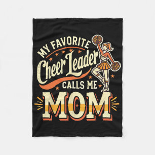 My Favourite Cheerleader Call Me Mum Cheerleading Fleece Blanket