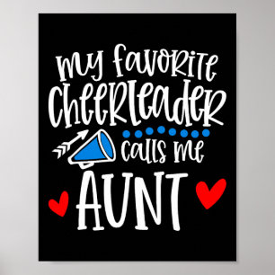 My Favourite Cheerleader Calls Me Aunt Funny Cheer Poster