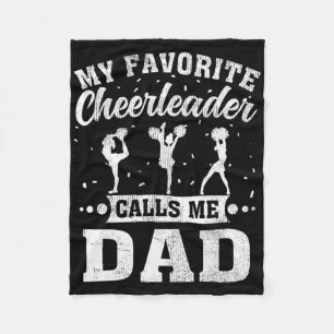 My Favourite Cheerleader Calls Me Dad Father's Day Fleece Blanket