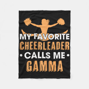 My Favourite Cheerleader Calls Me Gamma Cheerleadi Fleece Blanket