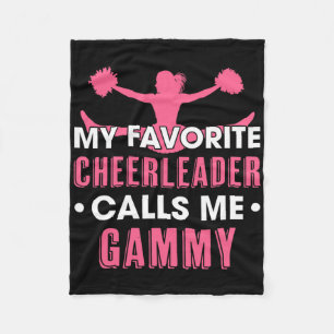 My Favourite Cheerleader Calls Me Gammy Cheerleadi Fleece Blanket