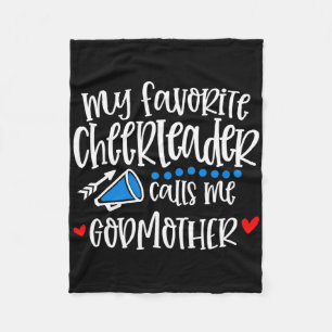 My Favourite Cheerleader Calls Me Godmother Funny Fleece Blanket