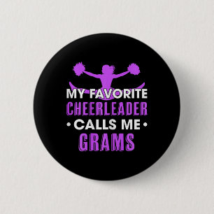 My Favourite Cheerleader Calls Me Grams Cheerleadi 6 Cm Round Badge