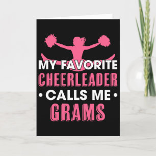 My Favourite Cheerleader Calls Me Grams Cheerleadi Card