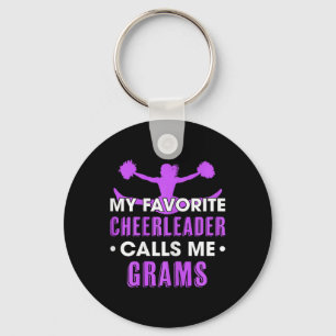 My Favourite Cheerleader Calls Me Grams Cheerleadi Key Ring
