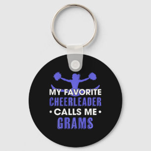 My Favourite Cheerleader Calls Me Grams Cheerleadi Key Ring