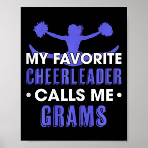 My Favourite Cheerleader Calls Me Grams Cheerleadi Poster