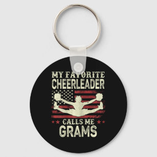My Favourite Cheerleader Calls Me Grams Us Flag Pa Key Ring