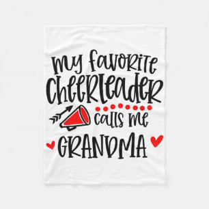 My Favourite Cheerleader Calls Me Grandma Funny Ch Fleece Blanket