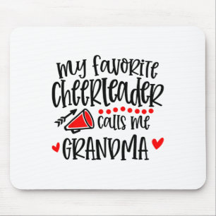 My Favourite Cheerleader Calls Me Grandma Funny Ch Mouse Pad
