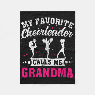 My Favourite Cheerleader Calls Me Grandma Mother's Fleece Blanket