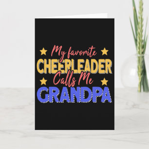 My Favourite Cheerleader Calls Me Grandpa Cheerlea Card