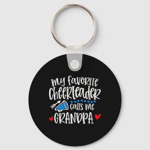 My Favourite Cheerleader Calls Me Grandpa Funny Ch Key Ring