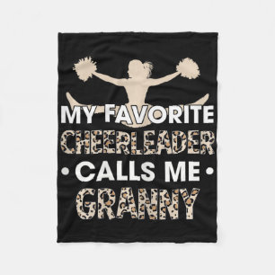 My Favourite Cheerleader Calls Me Granny Cheerlead Fleece Blanket