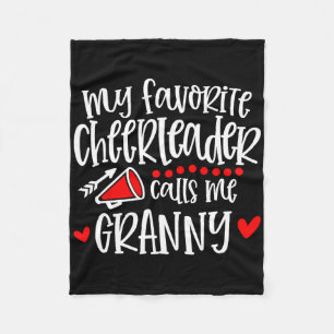 My Favourite Cheerleader Calls Me Granny Funny Che Fleece Blanket