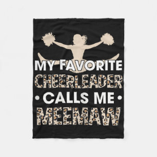 My Favourite Cheerleader Calls Me Meemaw Cheerlead Fleece Blanket