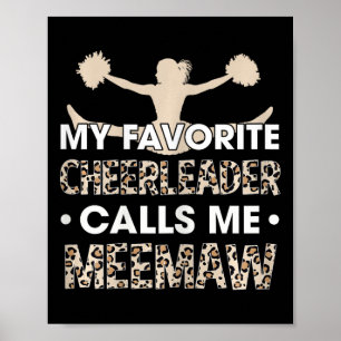 My Favourite Cheerleader Calls Me Meemaw Cheerlead Poster