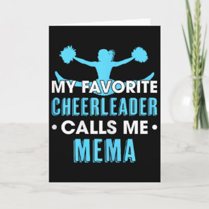 My Favourite Cheerleader Calls Me Mema Cheerleadin Card
