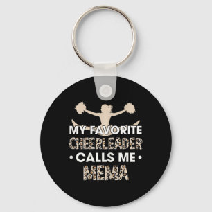 My Favourite Cheerleader Calls Me Mema Cheerleadin Key Ring
