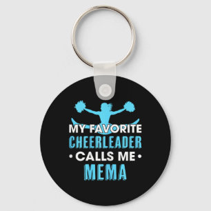 My Favourite Cheerleader Calls Me Mema Cheerleadin Key Ring