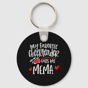 My Favourite Cheerleader Calls Me Mema Funny Cheer Key Ring
