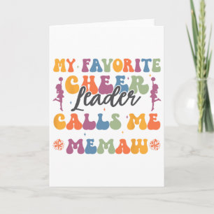 My Favourite Cheerleader Calls Me Memaw Cheerleadi Card