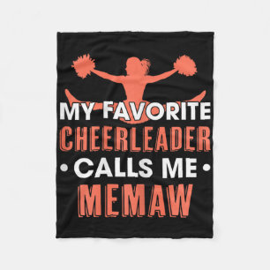 My Favourite Cheerleader Calls Me Memaw Cheerleadi Fleece Blanket