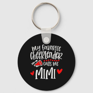 My Favourite Cheerleader Calls Me Mimi Funny Cheer Key Ring