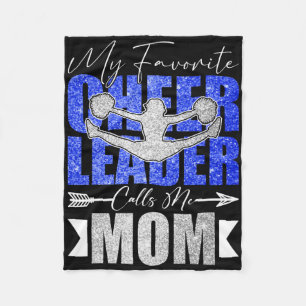 My Favourite Cheerleader Calls Me Mum Cheer Mum Mo Fleece Blanket