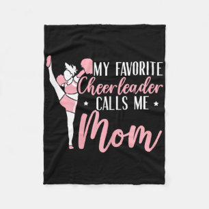 My Favourite Cheerleader Calls Me Mum Cheerleading Fleece Blanket