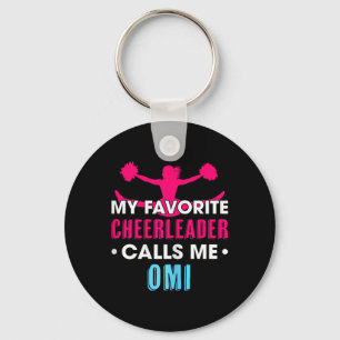 My Favourite Cheerleader Calls Me Omi Cheerleading Key Ring